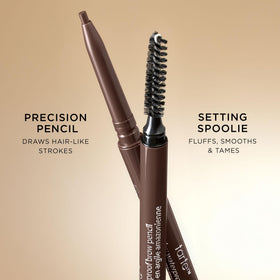 tarte brow pencil packaging label highlighting cleaner ingredients benefit