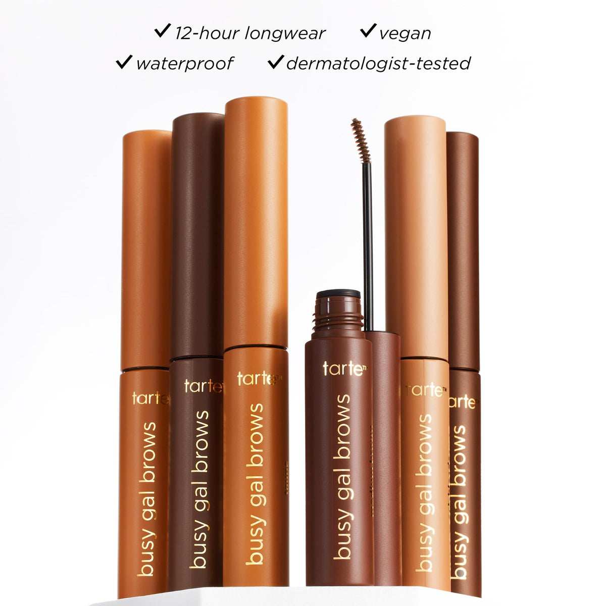 tarte product held in hand for size and scale to show full-size tube