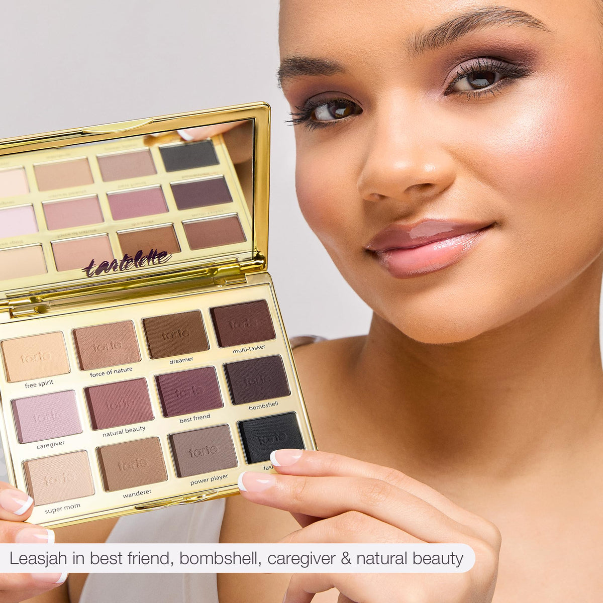 tarte close-up of matte powder texture highlighting smooth blending