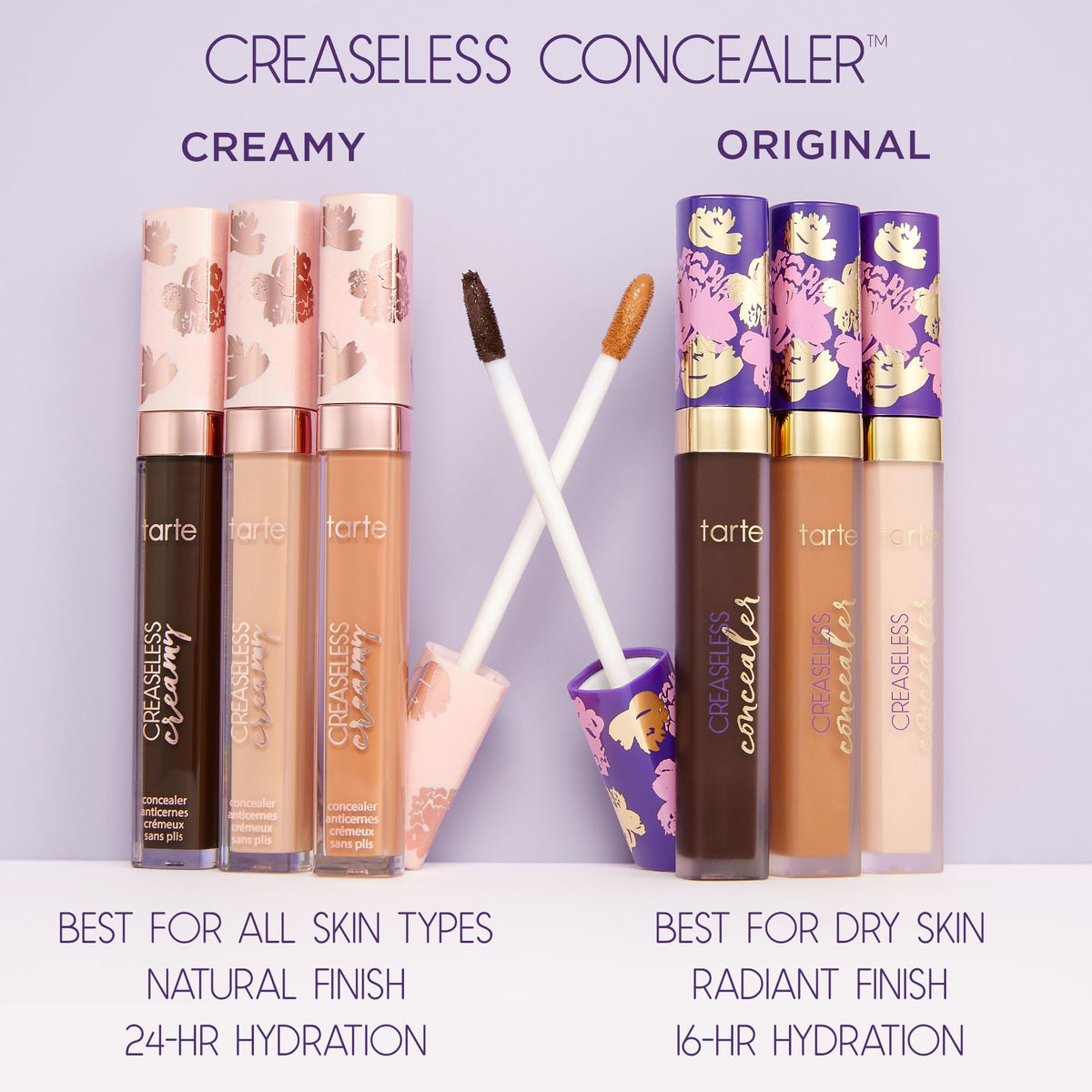 tarte concealer blended swatches on arm showing shade match and seamless coverage