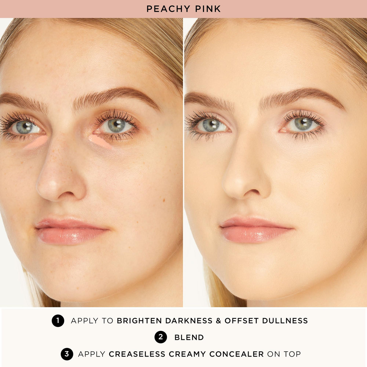 tarte creaseless corrector cap removed to reveal precision applicator for targeted, blendable application