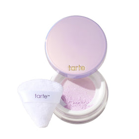 tarte creaseless front packaging lavender showing compact and label, convenient travel size