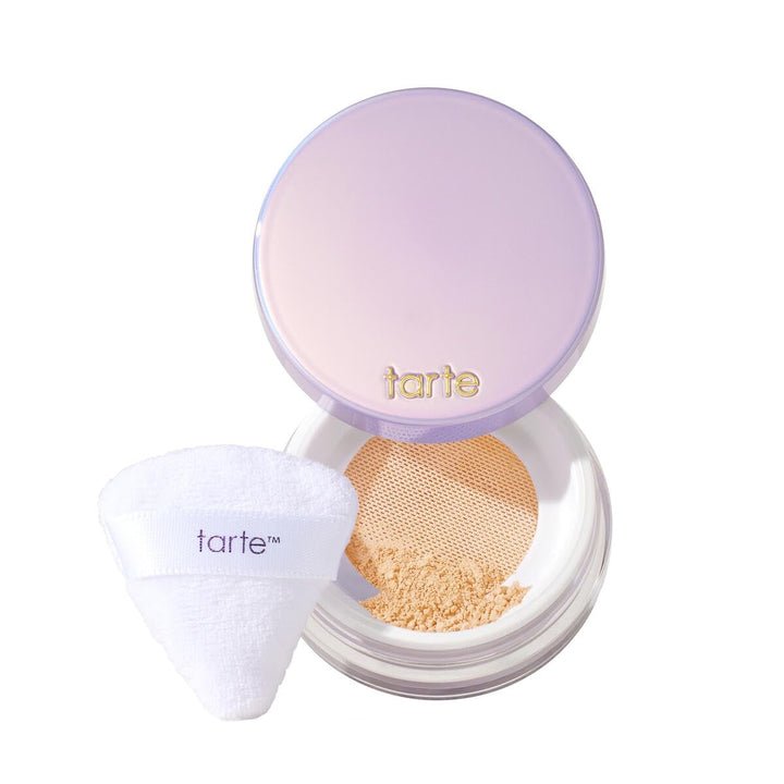 tarte front packaging showing travel-size jar and branding, convenient for touch-ups