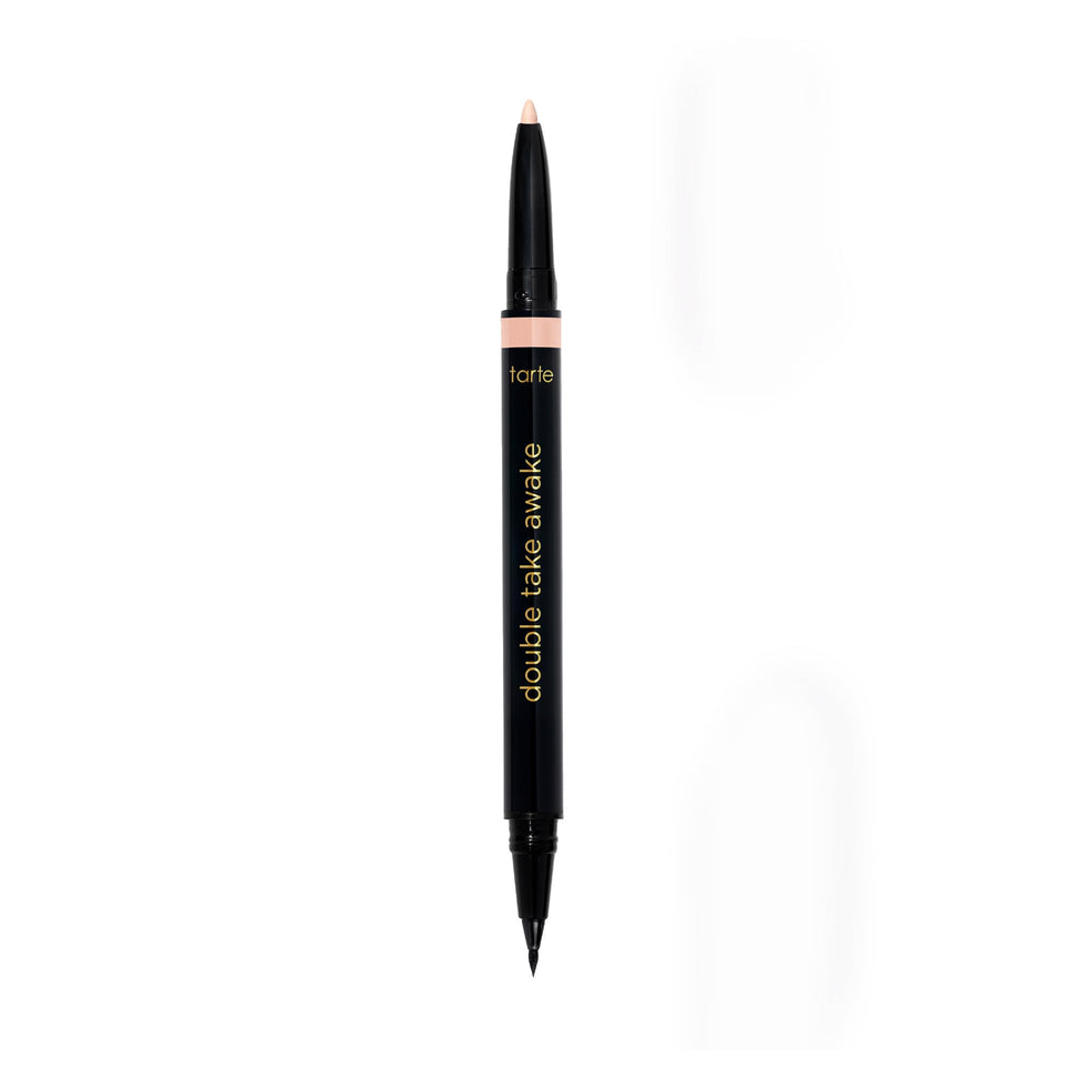 tarte front packaging showing dual-ended eyeliner, easy-to-use travel benefit