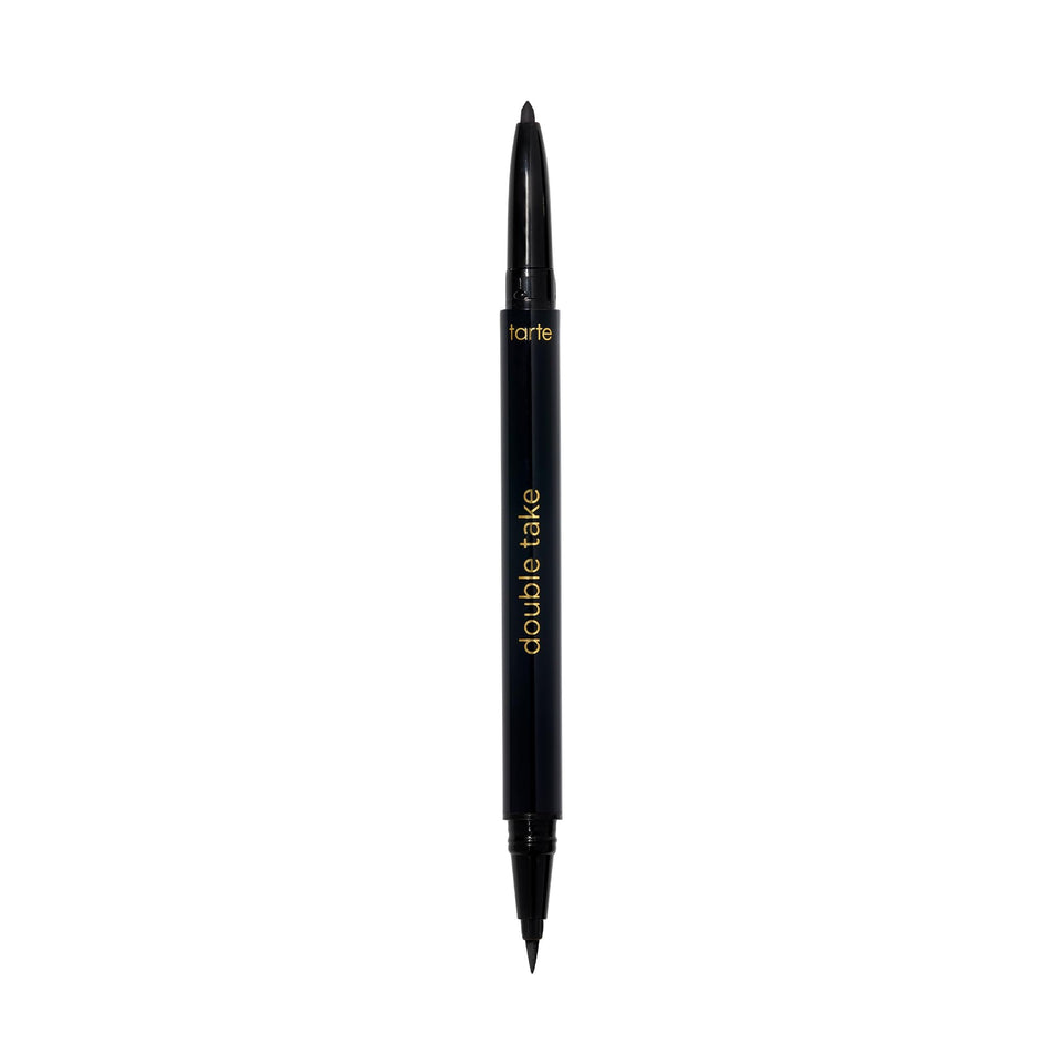 tarte front packaging showing dual-ended eyeliner and travel convenience