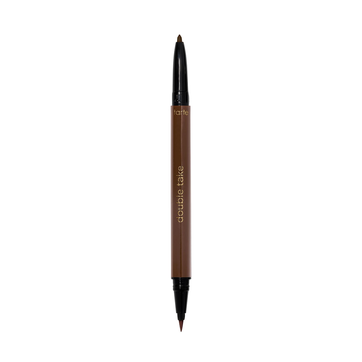 tarte double take front packaging showing both ends and brown shade benefit