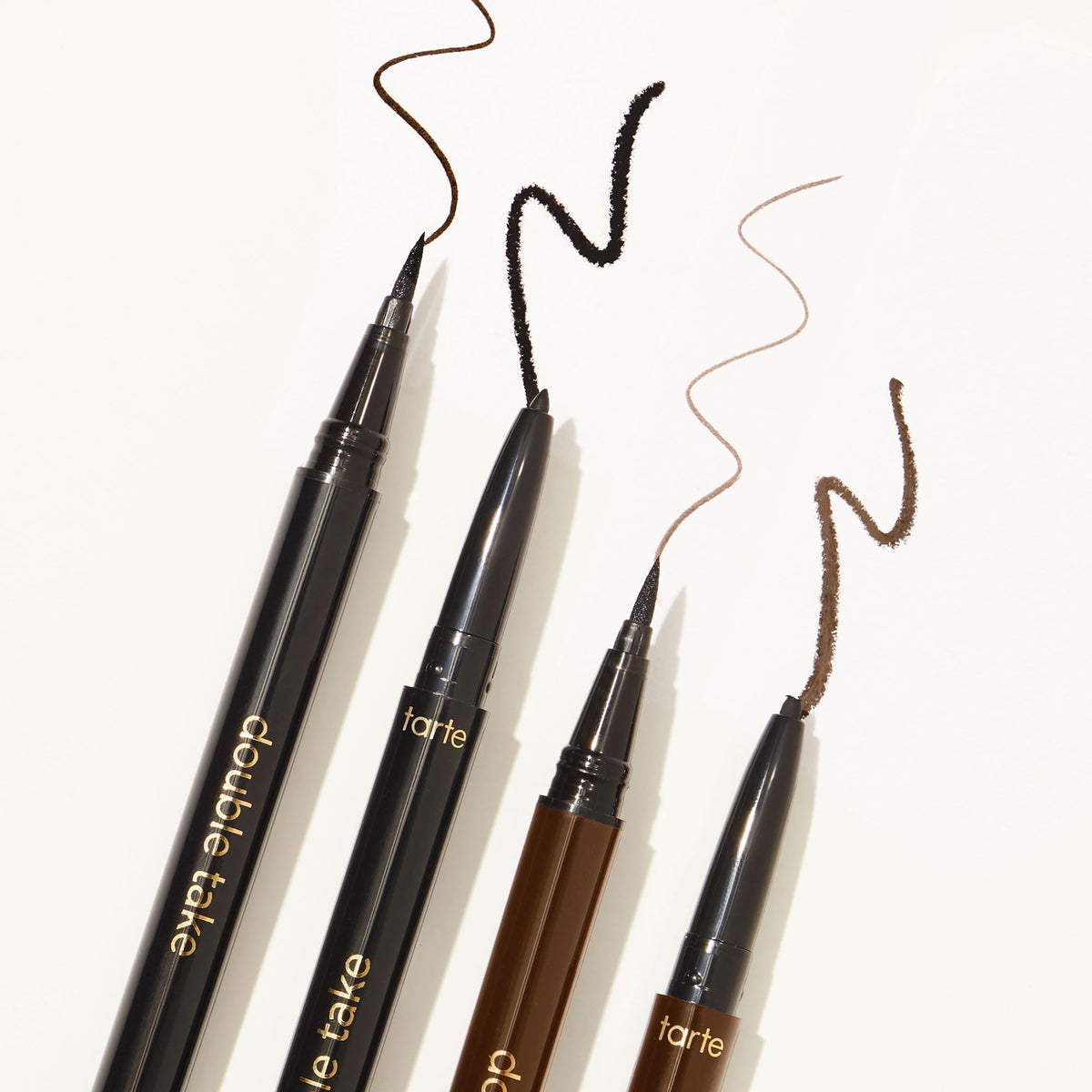 tarte eyeliner in a makeup bag lifestyle scene showing portability and on-the-go benefit