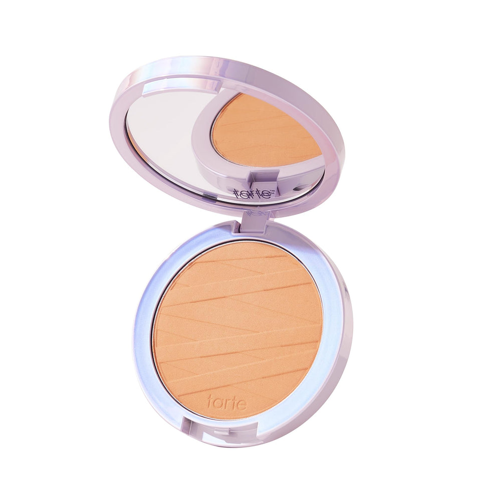tarte compact front view showing sleek packaging and shade