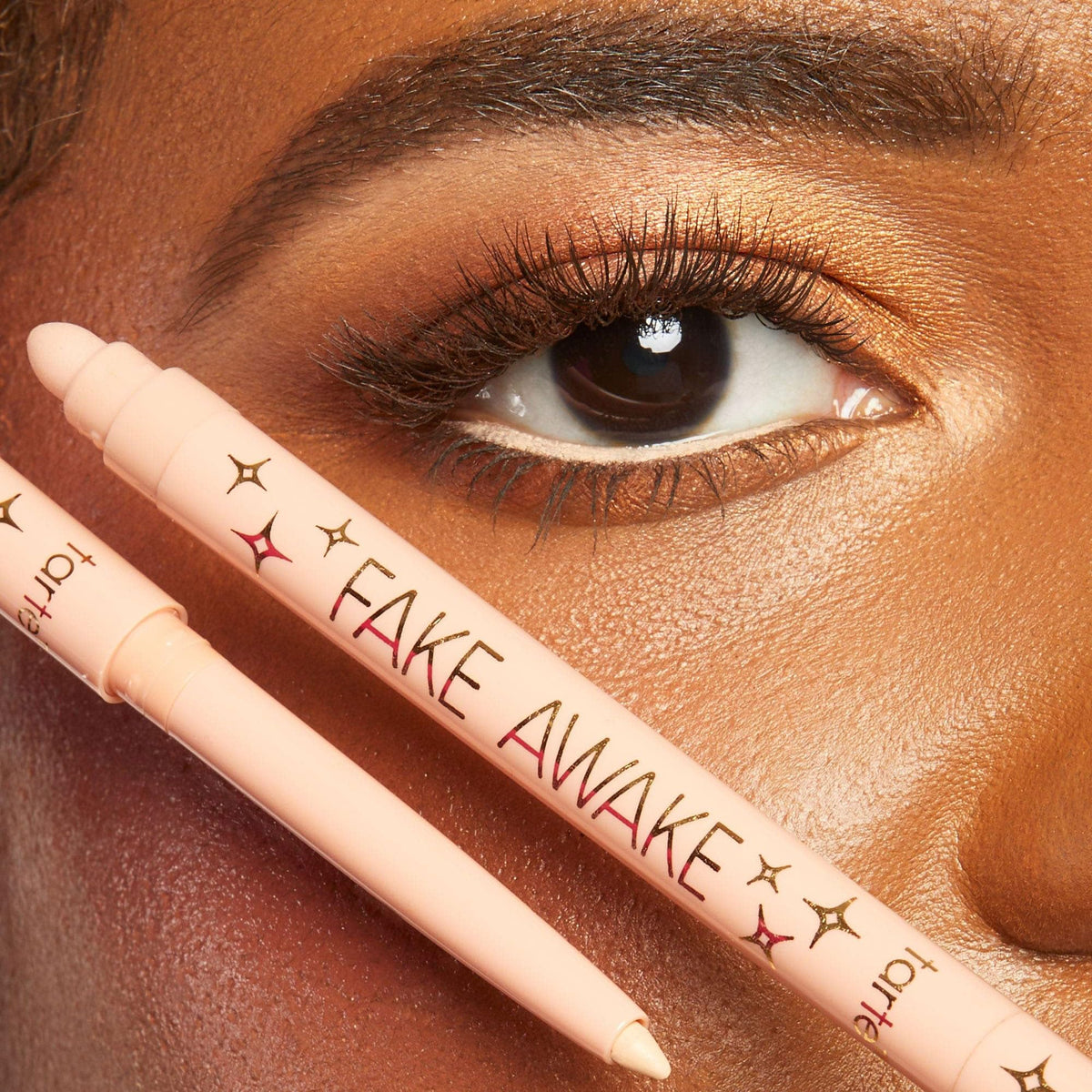 tarte fake awake texture gel swipe on skin demonstrating creamy, blendable coverage