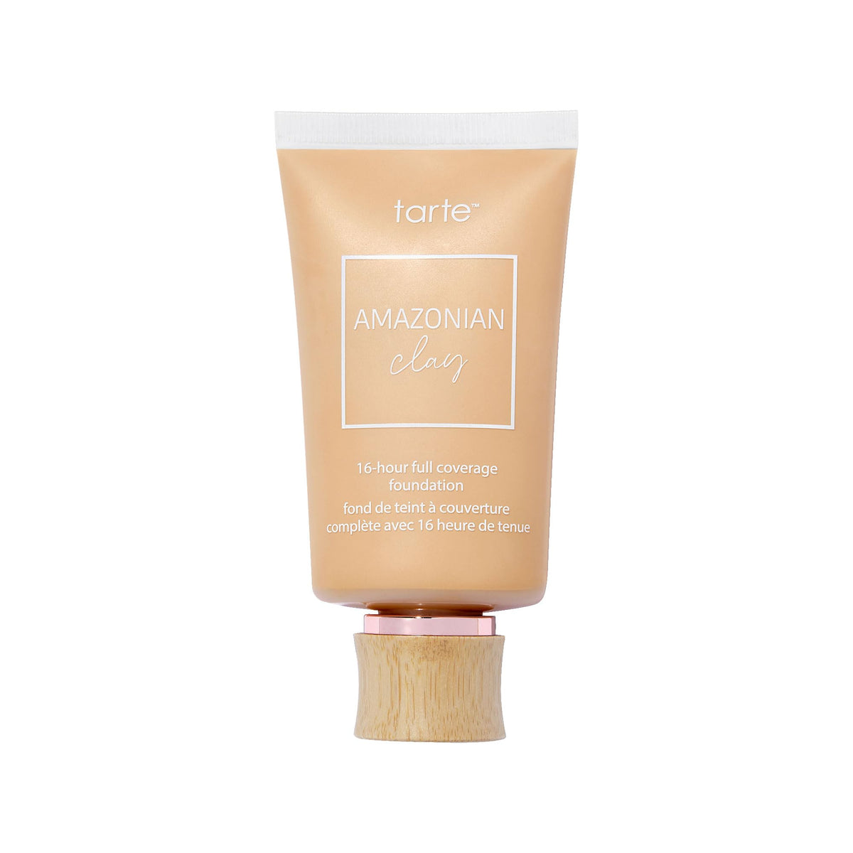 tarte front packaging showing full-size bottle and label, clear product identity and benefit