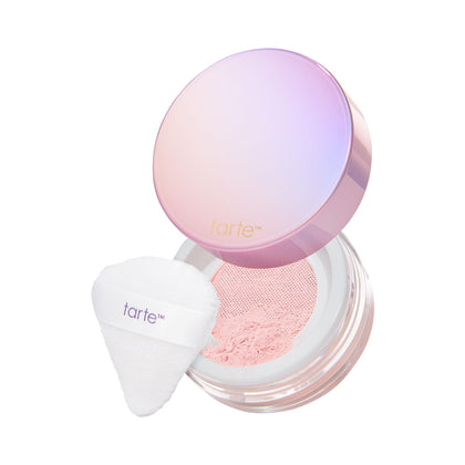 tarte front packaging showing jar and lid, clear label and benefit