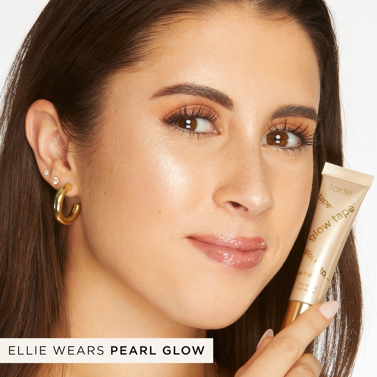 tarte model cheekbone glow demonstrating lifted, natural radiance