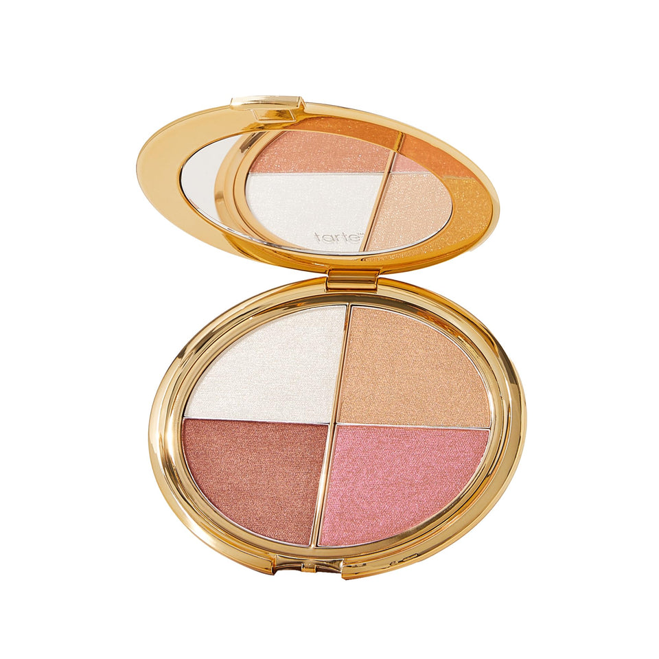 tarte palette front view showing four shades and compact convenience