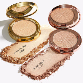 tarte swatch on forearm showing champagne glow and blendability benefit