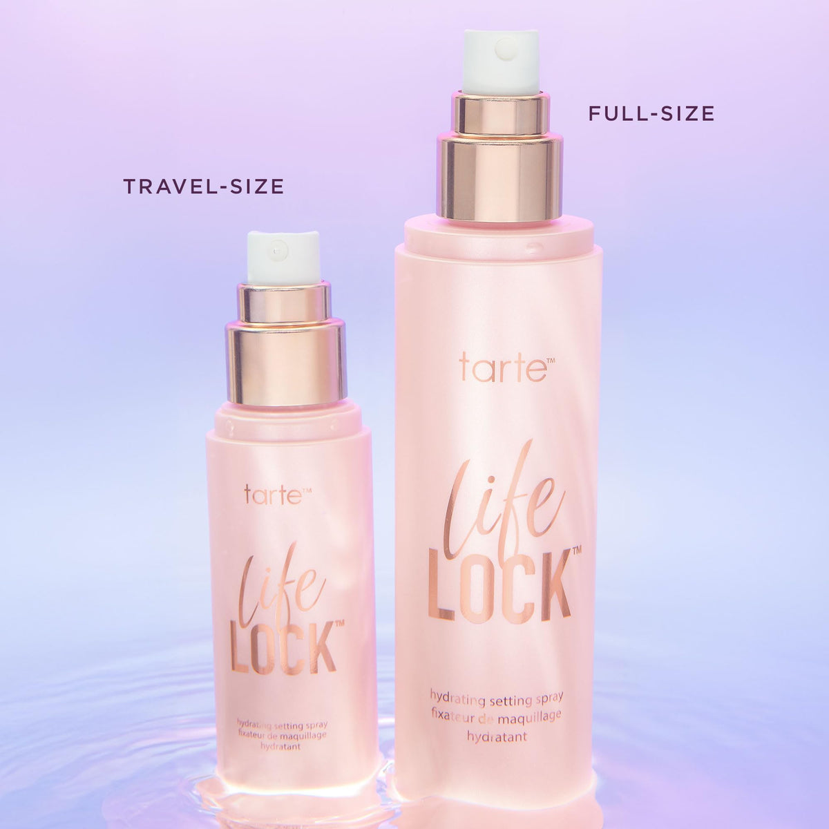 tarte Life Lock inside a makeup bag ready for on-the-go touch-ups