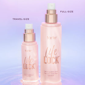 tarte Life Lock inside a makeup bag ready for on-the-go touch-ups
