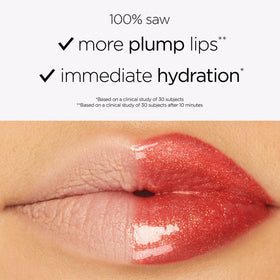 tarte on lips in use indigo demonstrating plumping and luminous shine
