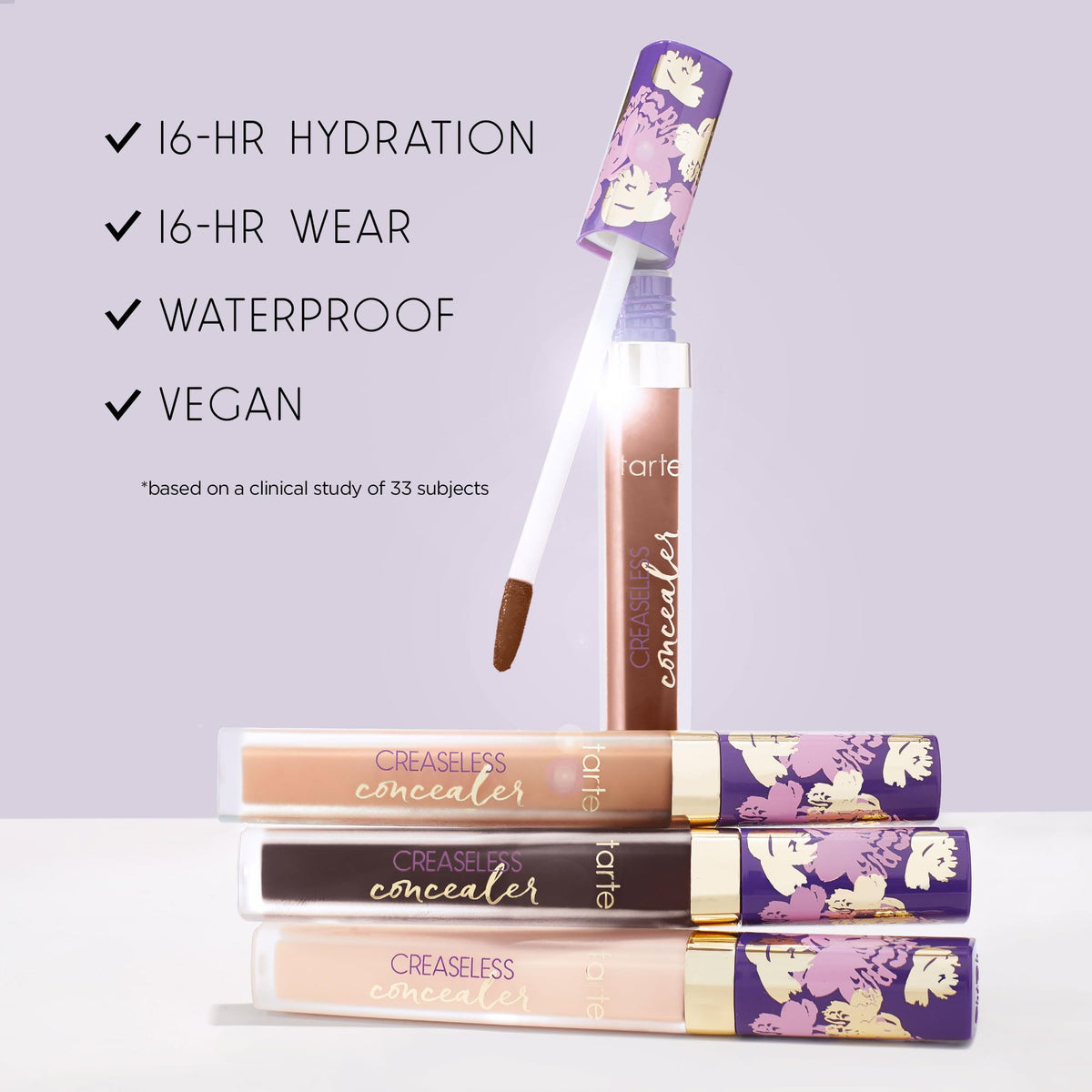 tarte before-and-after pair showing coverage of dark circles and brightening benefit
