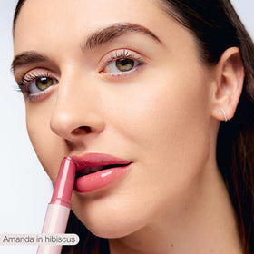 tarte lip balm click-up tube detail illustrating clean dispensing and mess-free application benefit