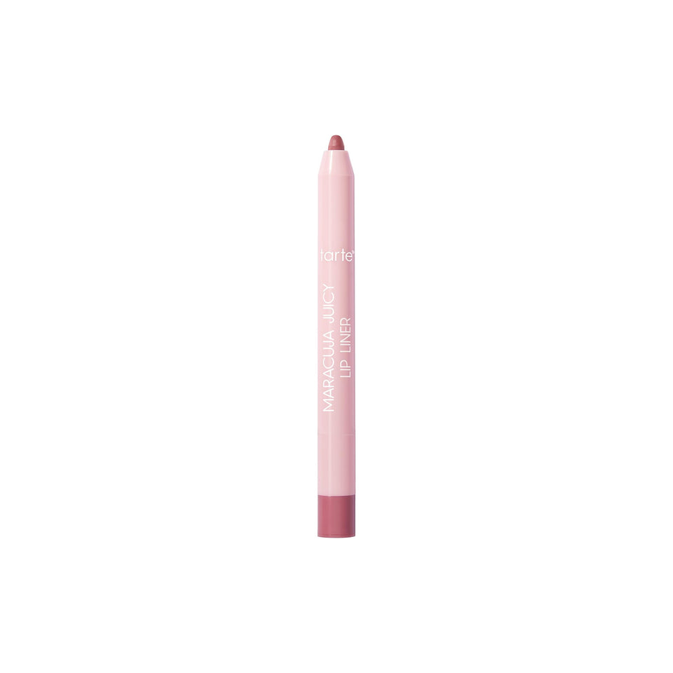 tarte lip liner front view shows mauve shade and compact travel design benefit portability