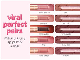 tarte lip liner packaging label offering ingredient claims and clean formulation benefit