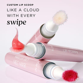 tarte applied on lips showing hydrated, shiny finish and smoothness