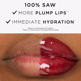 tarte rose shade on lips showcasing plumping effect and boost in volume