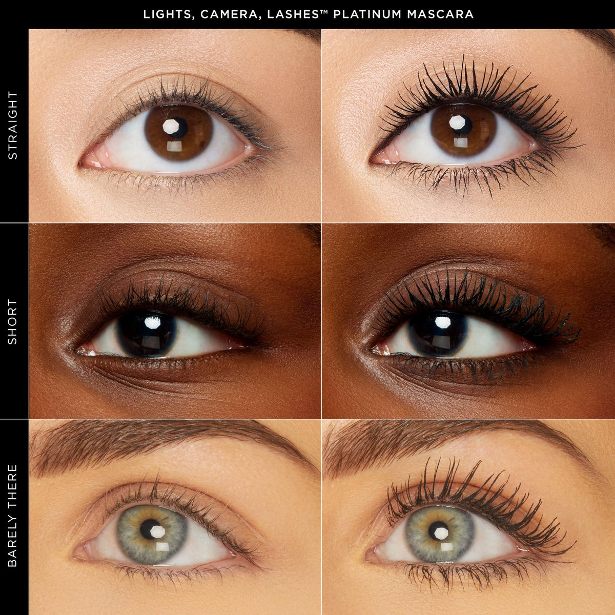 tarte mascara on lashes closeup illustrating lifted curl and volumized effect