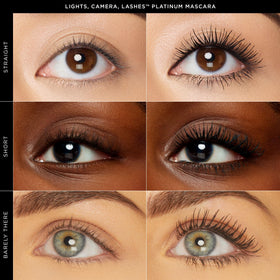 tarte mascara on lashes closeup illustrating lifted curl and volumized effect