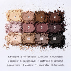 tarte open palette displaying 12 cool-toned matte shades for versatility