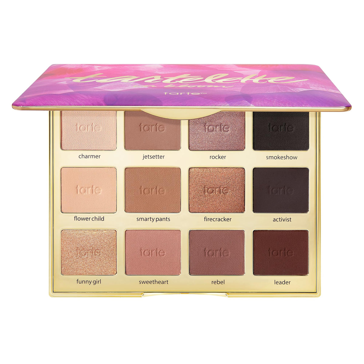 tarte front packaging showing compact design and label, convenient travel-friendly