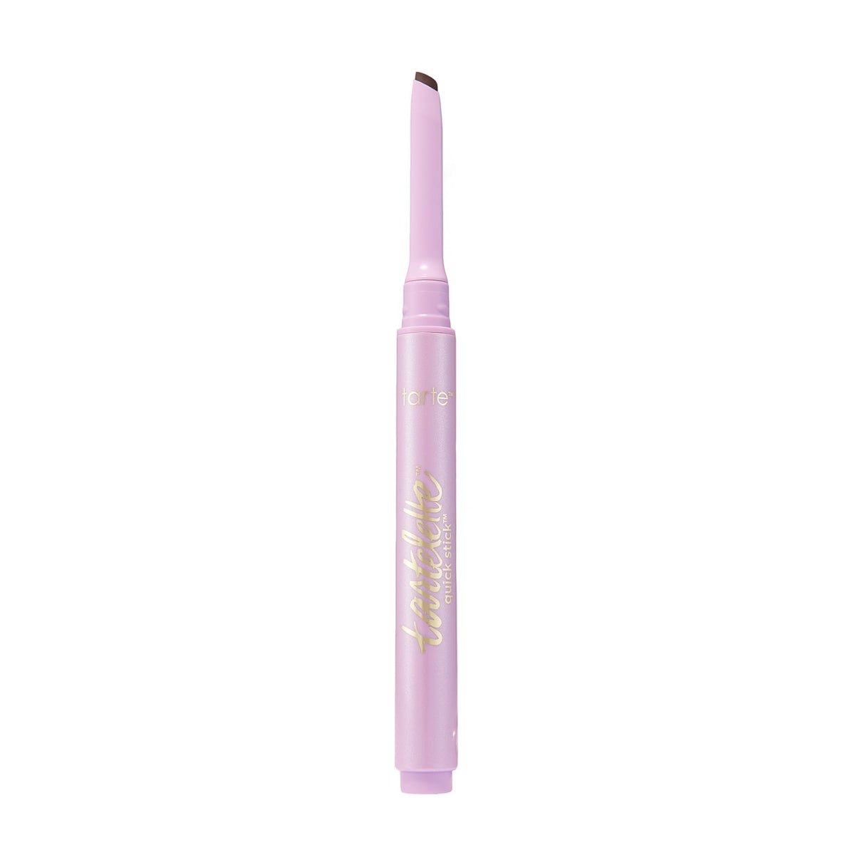 tarte quick stick front view showing compact pencil and tip for precise definition