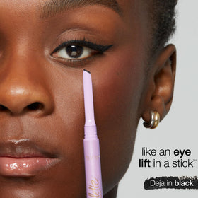 tarte quick stick liner texture swatch demonstrating smooth, pigmented glide