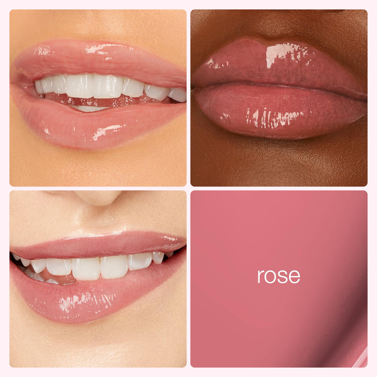 tarte swatch texture close-up illustrating glossy hydration and buildable rose pigment