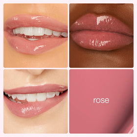 tarte swatch texture close-up illustrating glossy hydration and buildable rose pigment