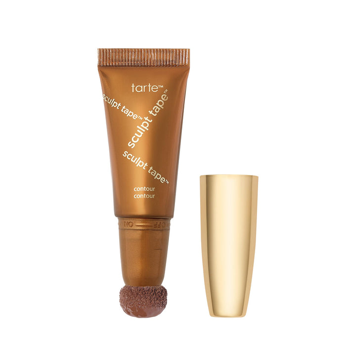 tarte front packaging showing compact travel-size and soft bronze shade benefit