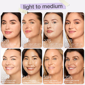 tarte shape tape blended on cheek for natural, full-coverage effect