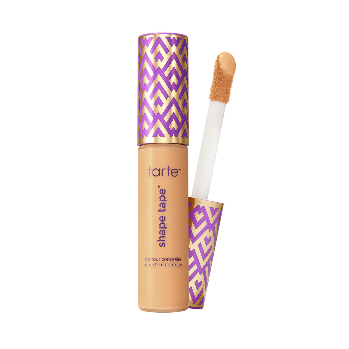 tarte shape tape front packaging showing tube and shade label benefits accurate shade match