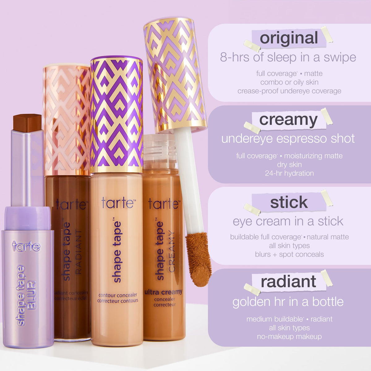 tarte size comparison in hand showing travel-ready stick