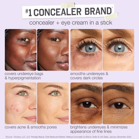 tarte applying stick under eye demonstrating lifting and brightening effect