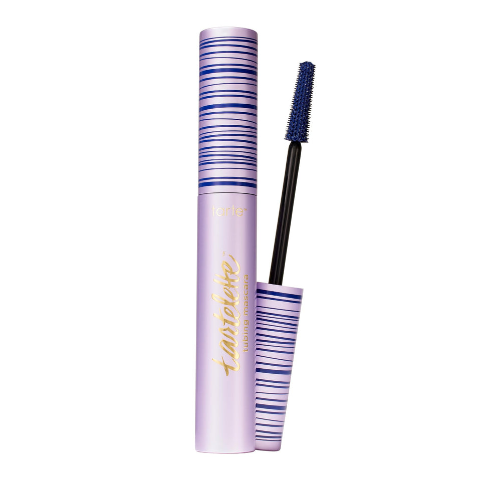 tarte front packaging navy tube showing product and shade benefit