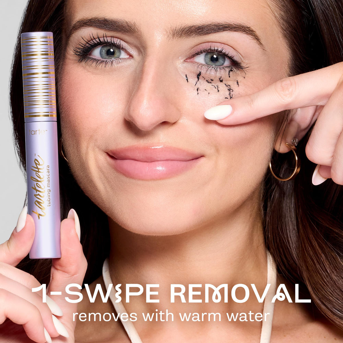 tarte removal with warm water demonstrating easy tube slip-off and gentle care
