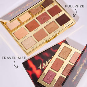 tarte size comparison next to wallet showing portable carry convenience