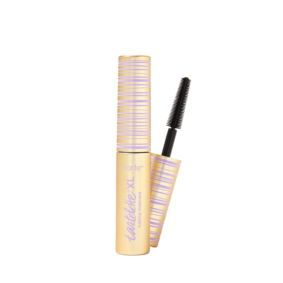tarte front packaging showing travel-size mascara and bold branding benefit easy portability