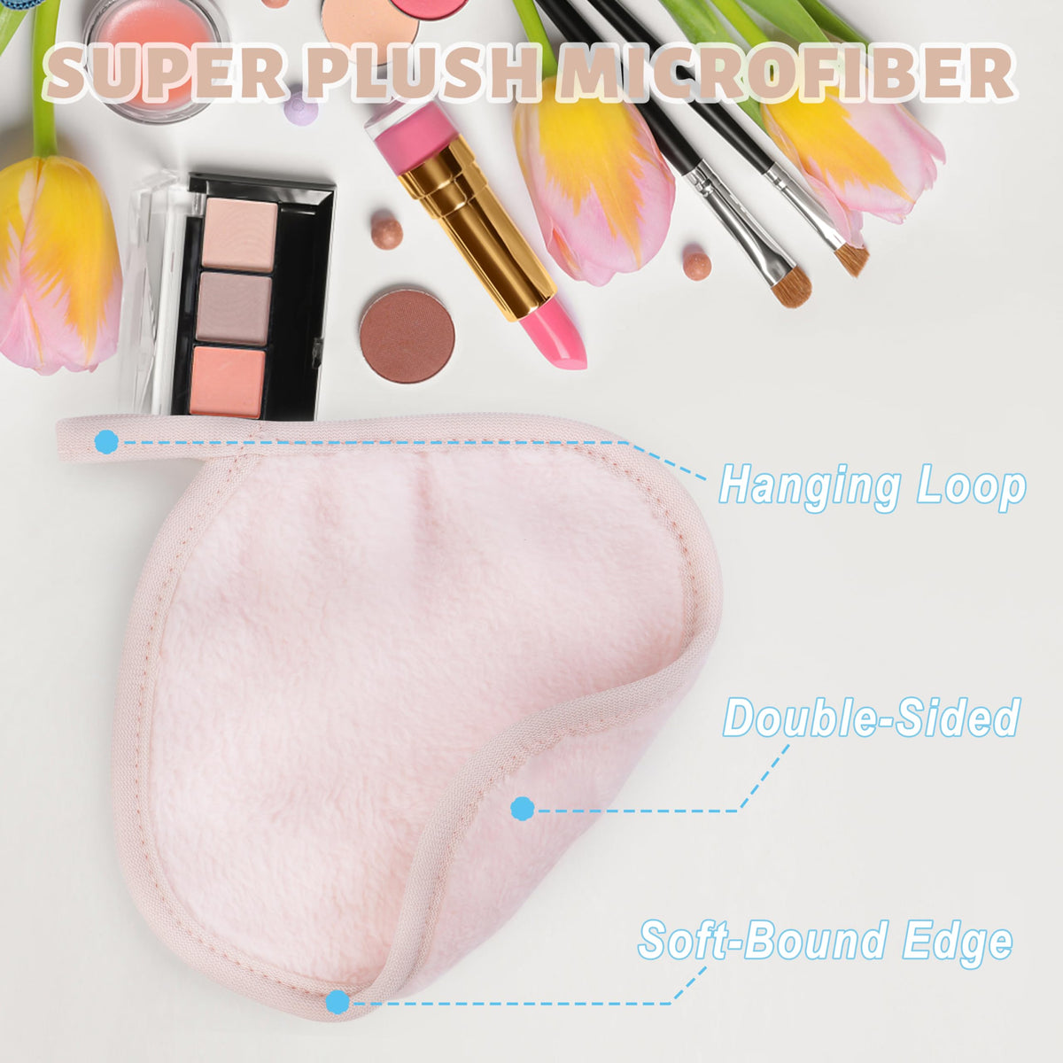 TaShow close-up of microfiber texture highlighting gentle cleansing