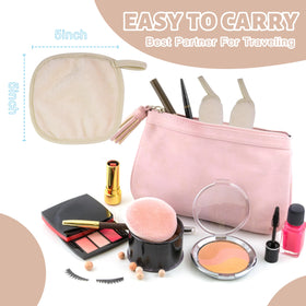 TaShow hand holding 5x5 cloth shows compact travel-friendly size