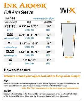 Tat2X worn full arm view demonstrating tattoo coverage and comfortable fit