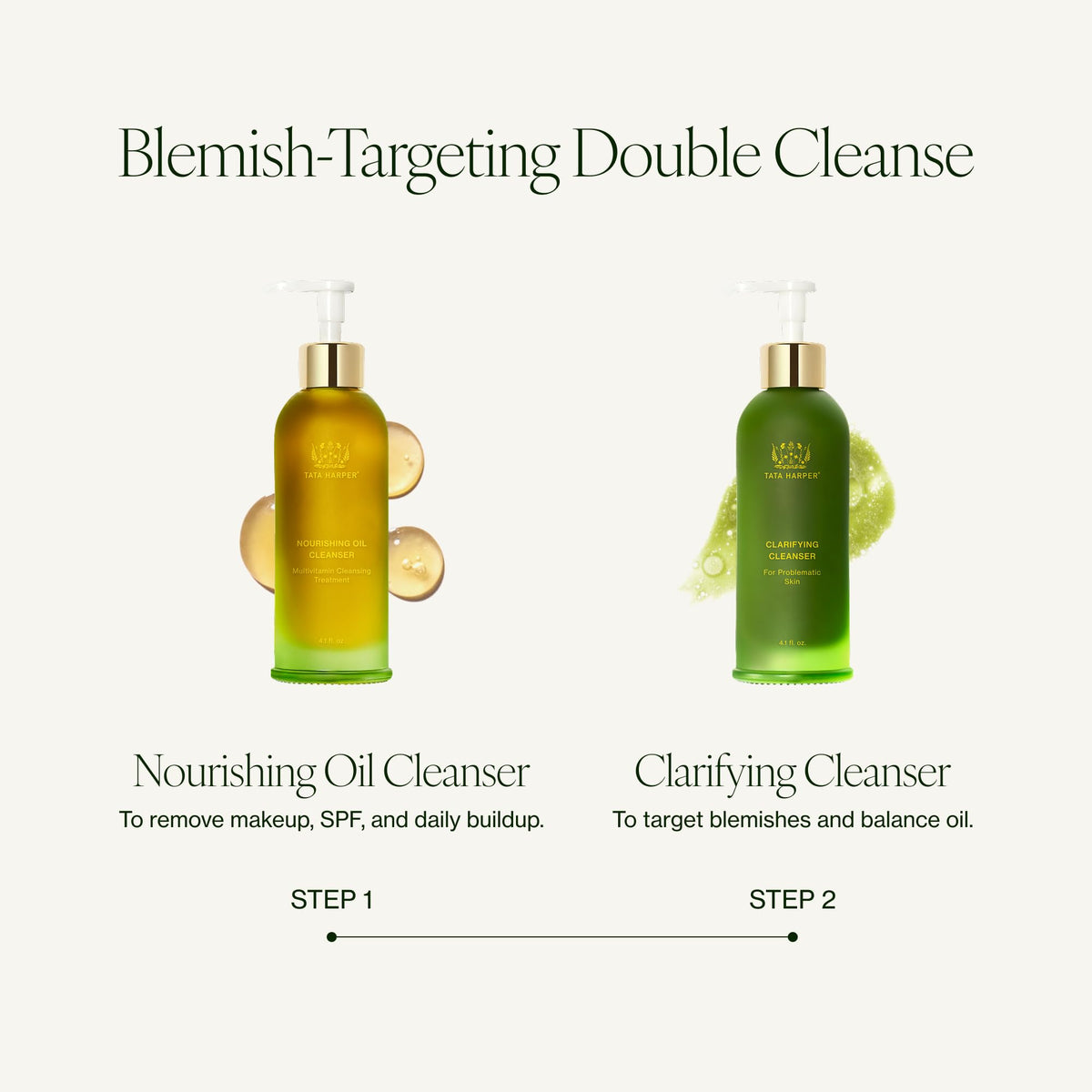 Tata Harper cleanser on bathroom sink during daily skincare routine