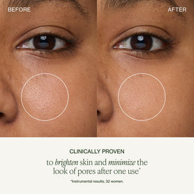 Tata Harper cleanser on hand demonstrating usage and non-foaming smoothness