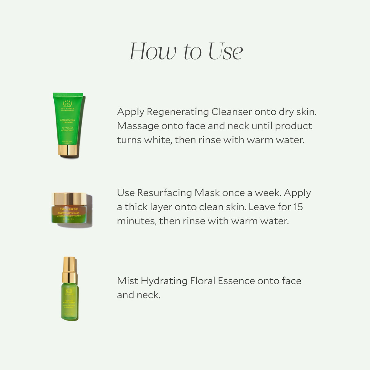 Tata Harper cleanser texture close-up showing gentle cleansing benefit and purity
